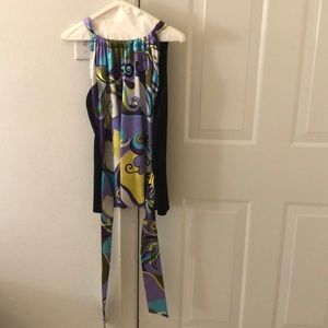 Lovely colorful silk blouse for work or cocktails